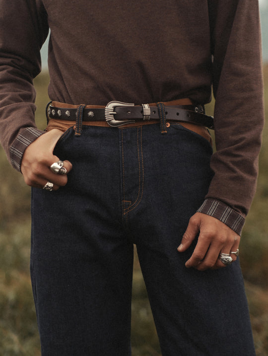 Canvas-panel Store Brand Selvedge Denim jeans