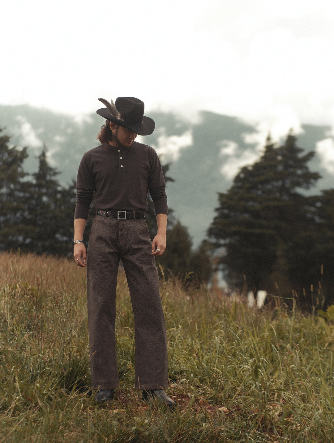 Mvc&Co. 724# Salt-and-Pepper Wide-Leg jeans