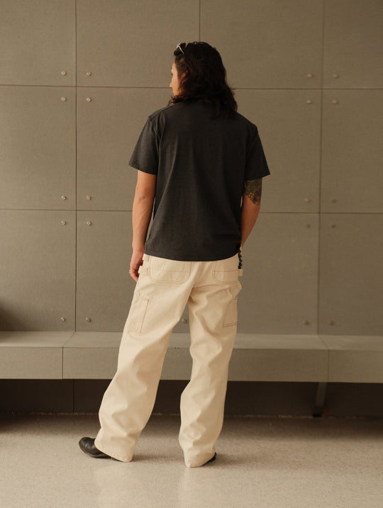 240-gram Flecked Grey Henley shirt