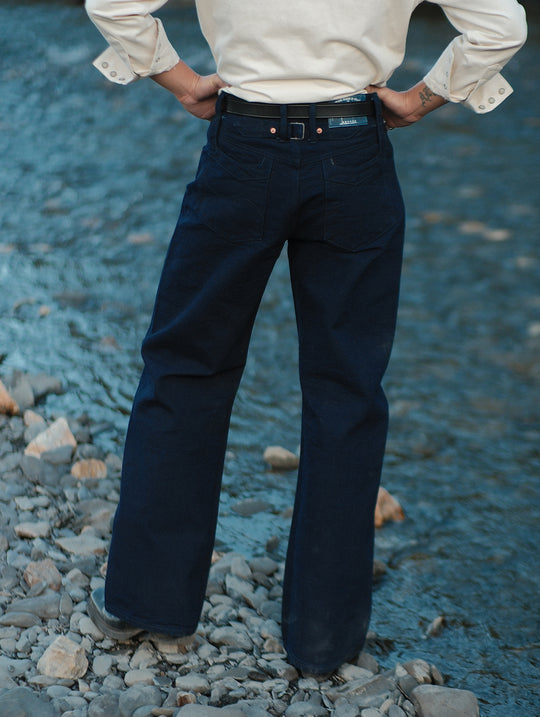 Bamboo Kasuri Series 15OZ Selvedge Canvas Wide-Leg jeans