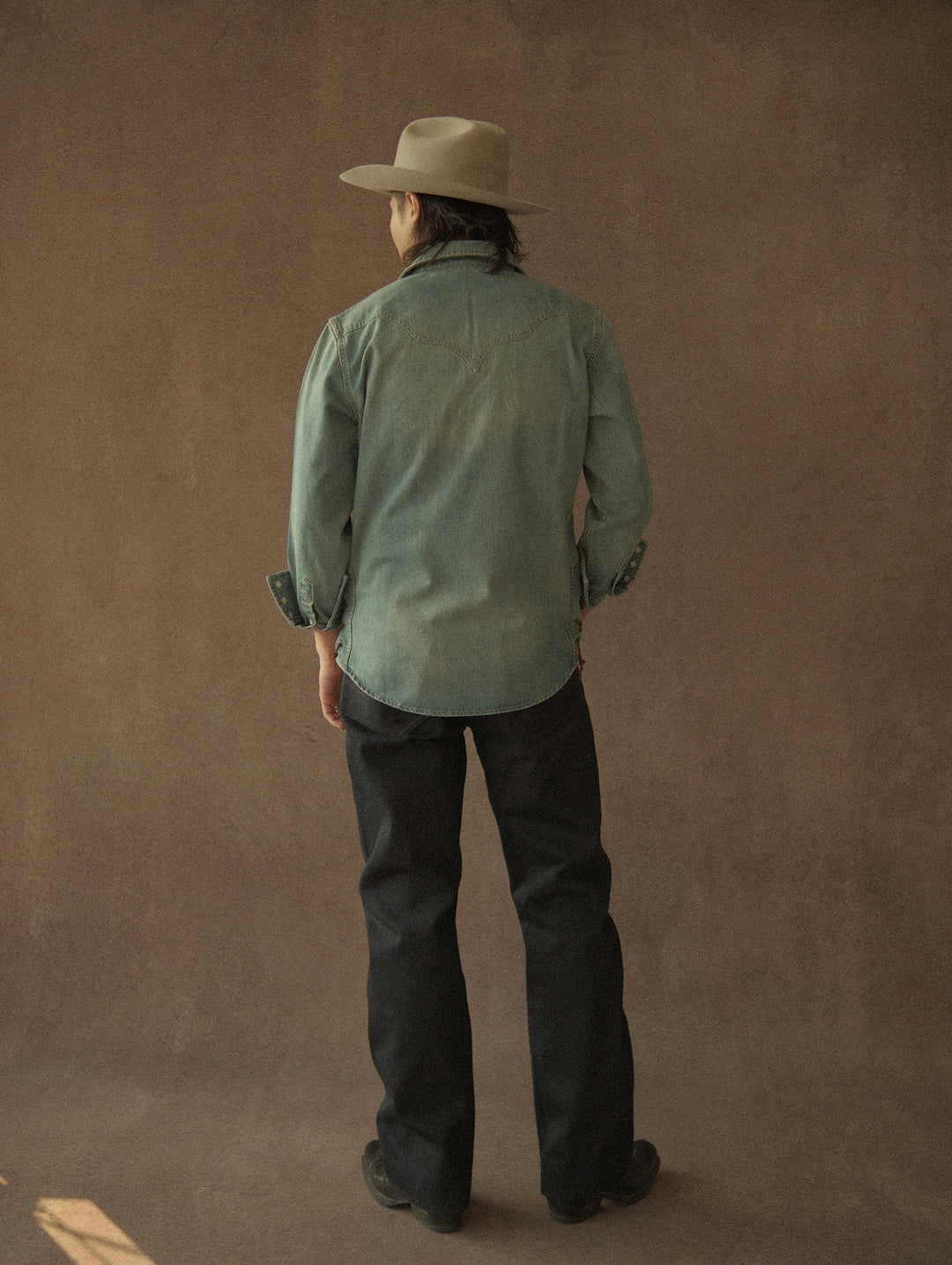 Western Series Denim Lace-Up Western shirt