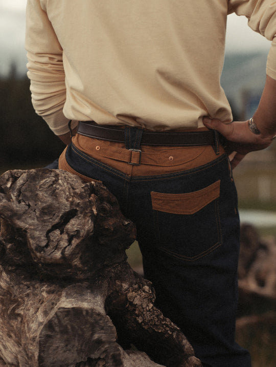 Canvas-panel Store Brand Selvedge Denim jeans