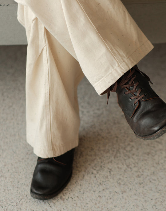 Colored-Yarn White Denim Cargo jeans