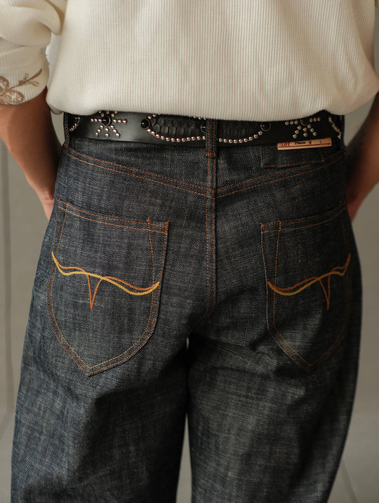 16OZ "UNAUTHORIZED" 705 Wide-Leg jeans