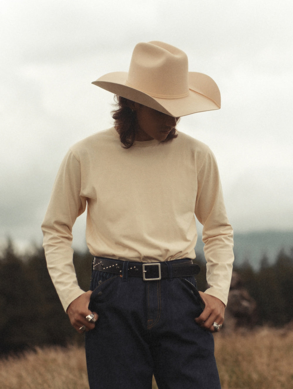 Classic Crew-neck T-shirt-Apricot