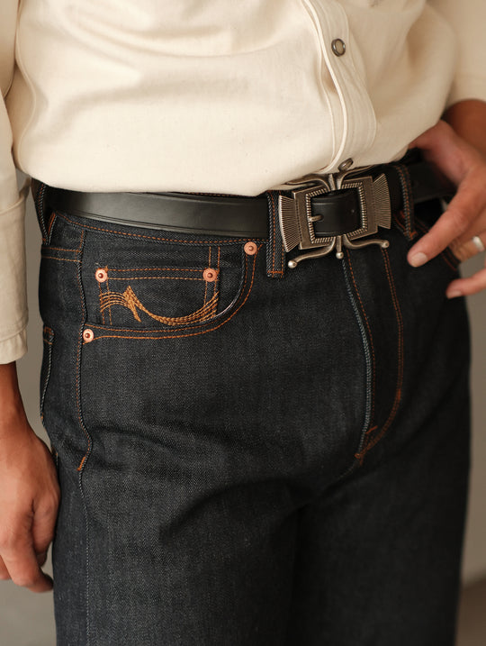 "The Last Yard" 14OZ 701 Straight-fit jeans