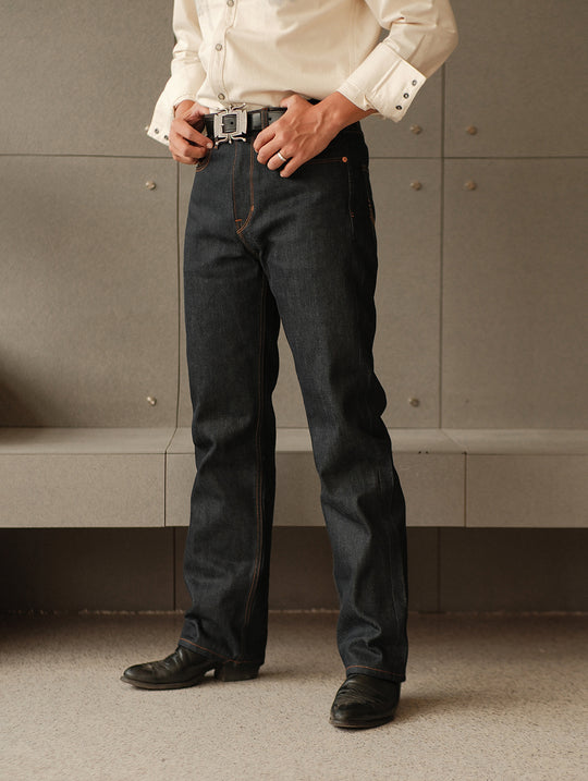 "The Last Yard" 14OZ 701 Straight-fit jeans