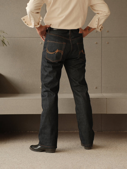 "The Last Yard" 14OZ 701 Straight-fit jeans