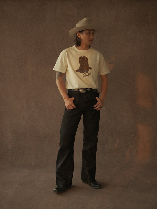Western Series Vintage Western Boot Graphic T-shirt