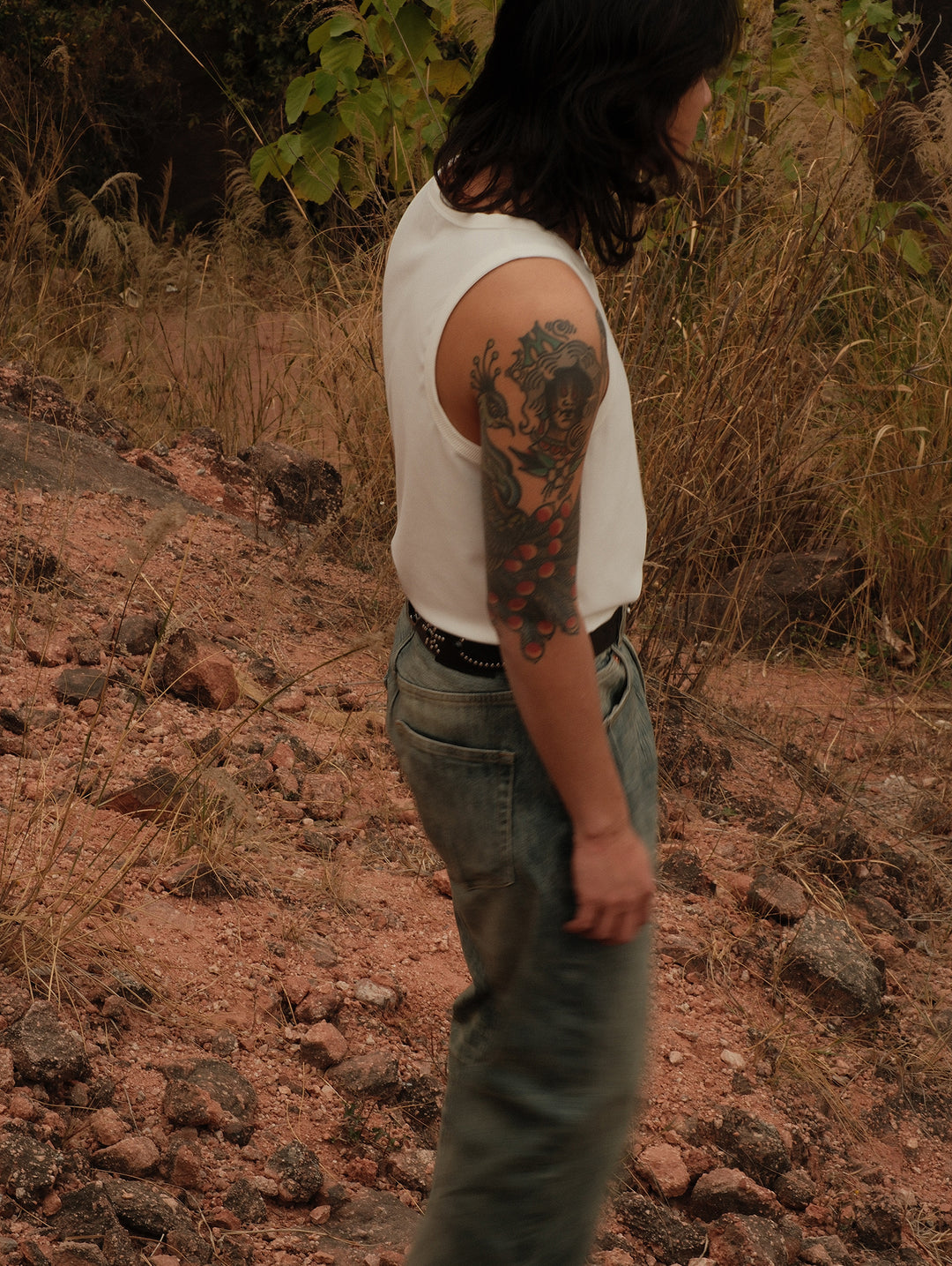 280 grams long fiber Tank Top-White
