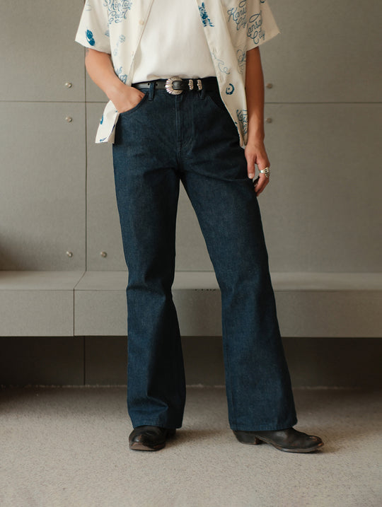 RAN Flared jeans-Plant Dyeing Indigo