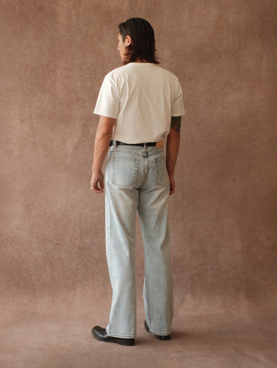 Ice Blue Washed Wide-Leg jeans