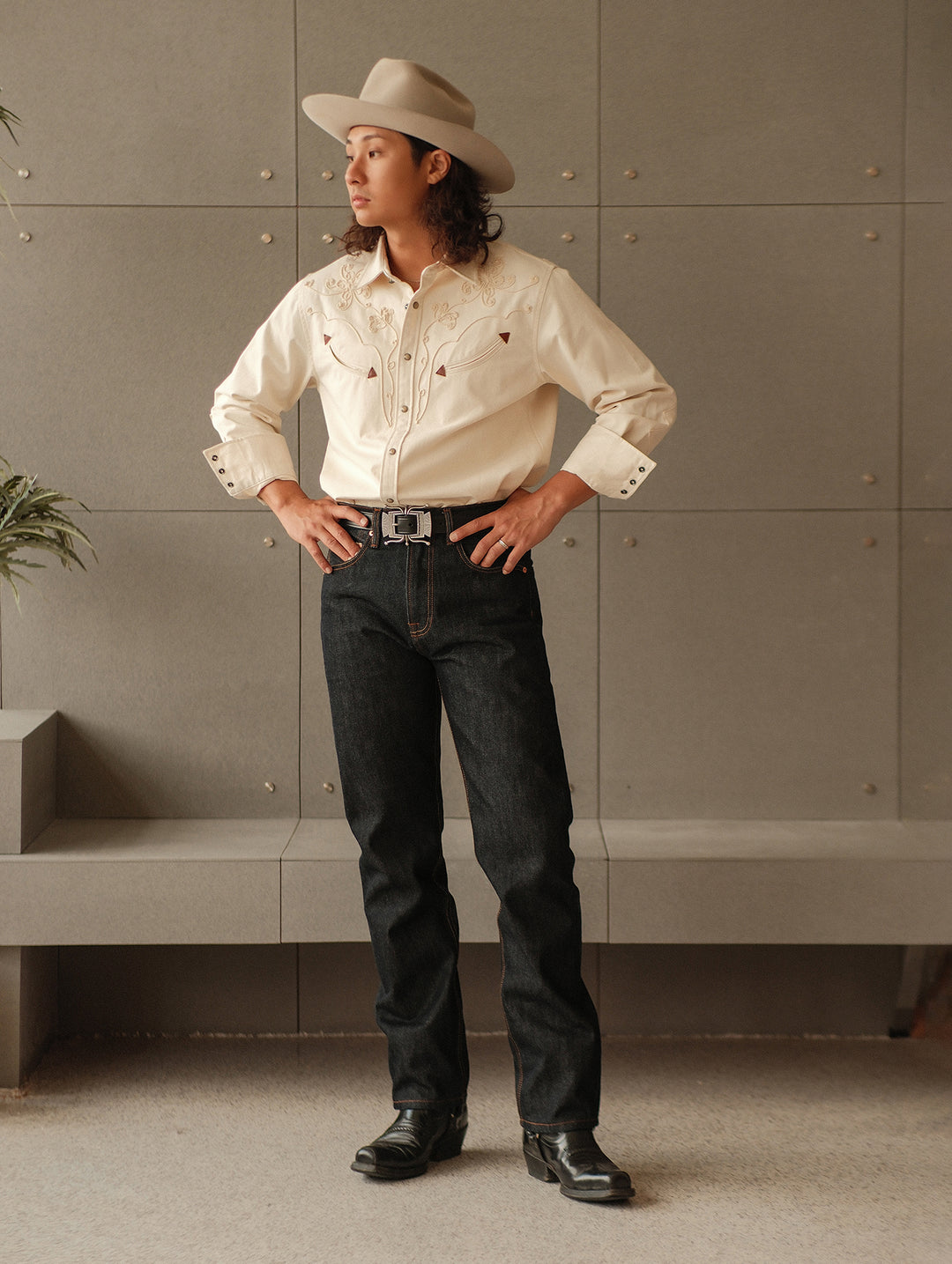 15.5OZ Classic 702 Tapered jeans-Regular Wash