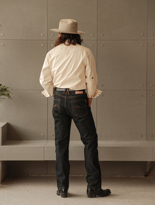 15.5OZ Classic 702 Tapered jeans-Regular Wash