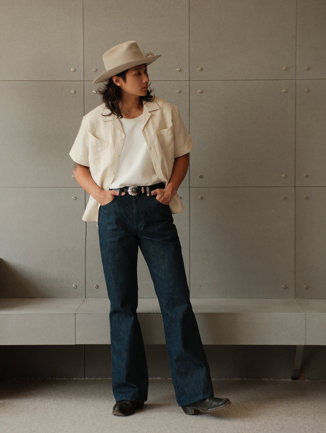 RAN Flared jeans-Plant Dyeing Indigo