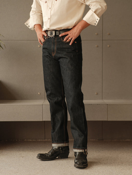 15.5OZ Classic 702 Tapered jeans-Regular Wash