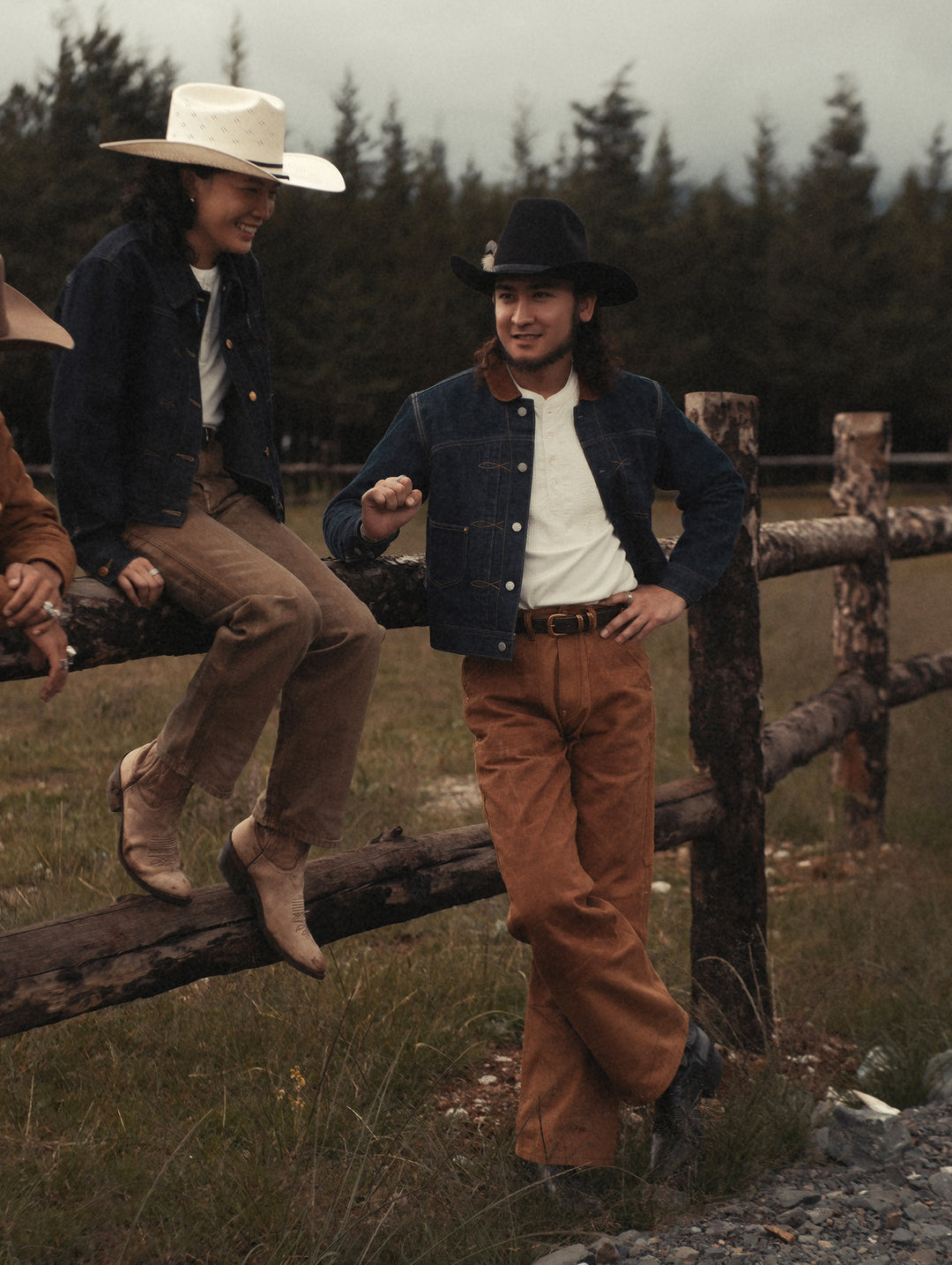 Oil-Waxed Canvas-Panel Double-Knee Logger pants