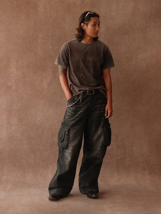 Moleskin Cargo Wide-Leg pants