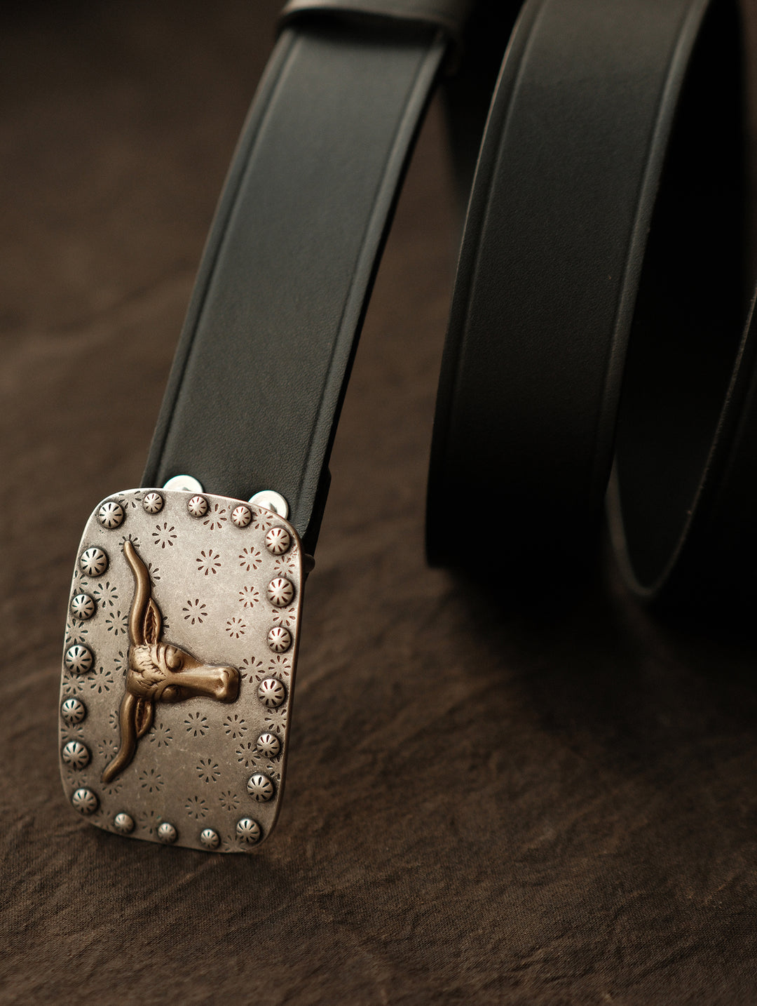 Longhorn Bull Head Belt