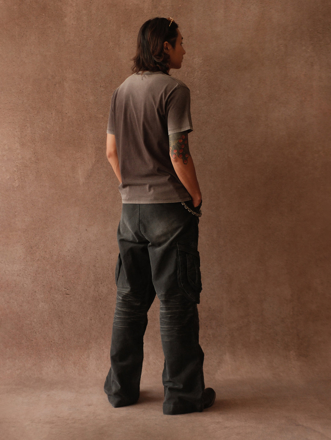 Moleskin Cargo Wide-Leg pants