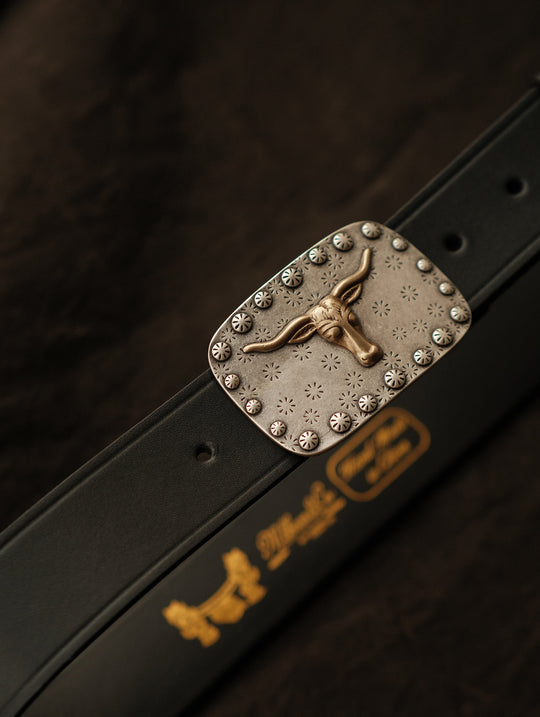 Longhorn Bull Head Belt