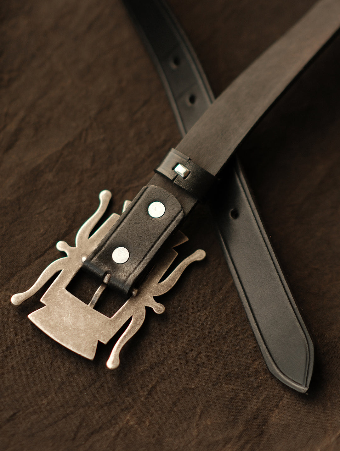 Octopus-shaped Buckle Belt-Hand-Debossed Lines