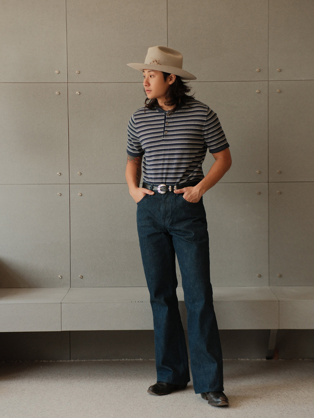 RAN Flared jeans-Plant Dyeing Indigo