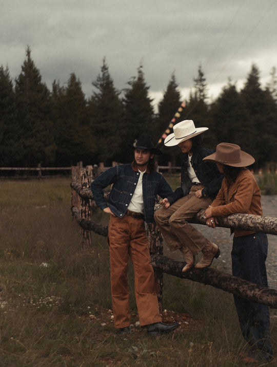 Oil-Waxed Canvas-Panel Double-Knee Logger pants