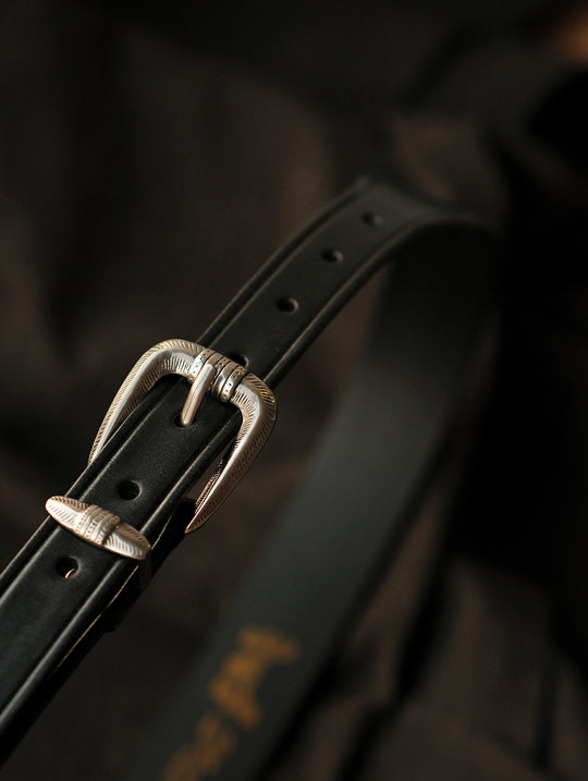 Horseshoe Pin Buckle Belt-Black