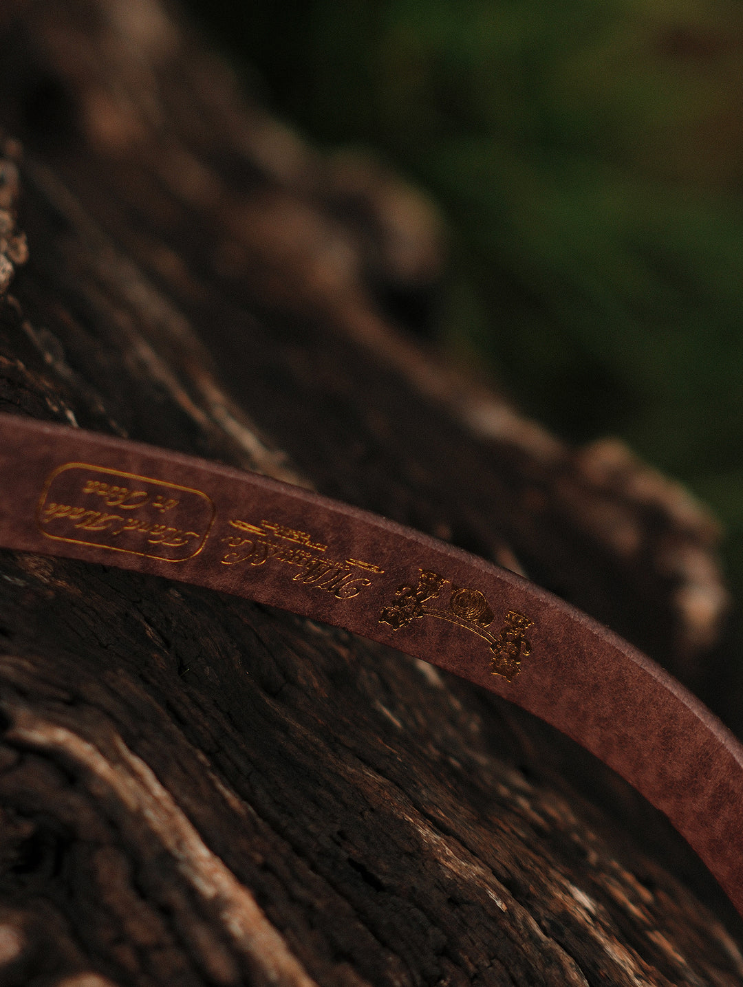 Western-Engraved Stainless Steel Buckle Leather Belt-Brown