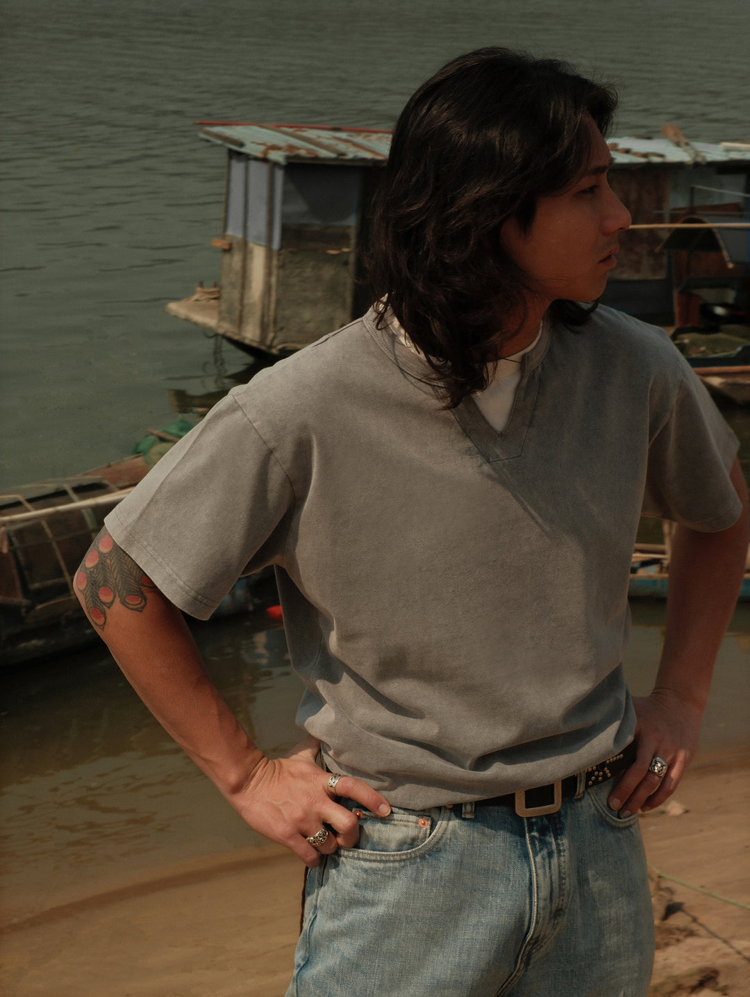 Mock Two-piece T-shirt
