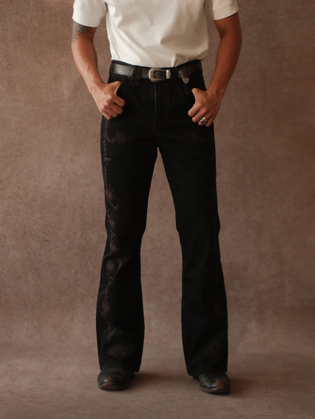 Mvc&Co. 722# Western Embroidered Flare jeans