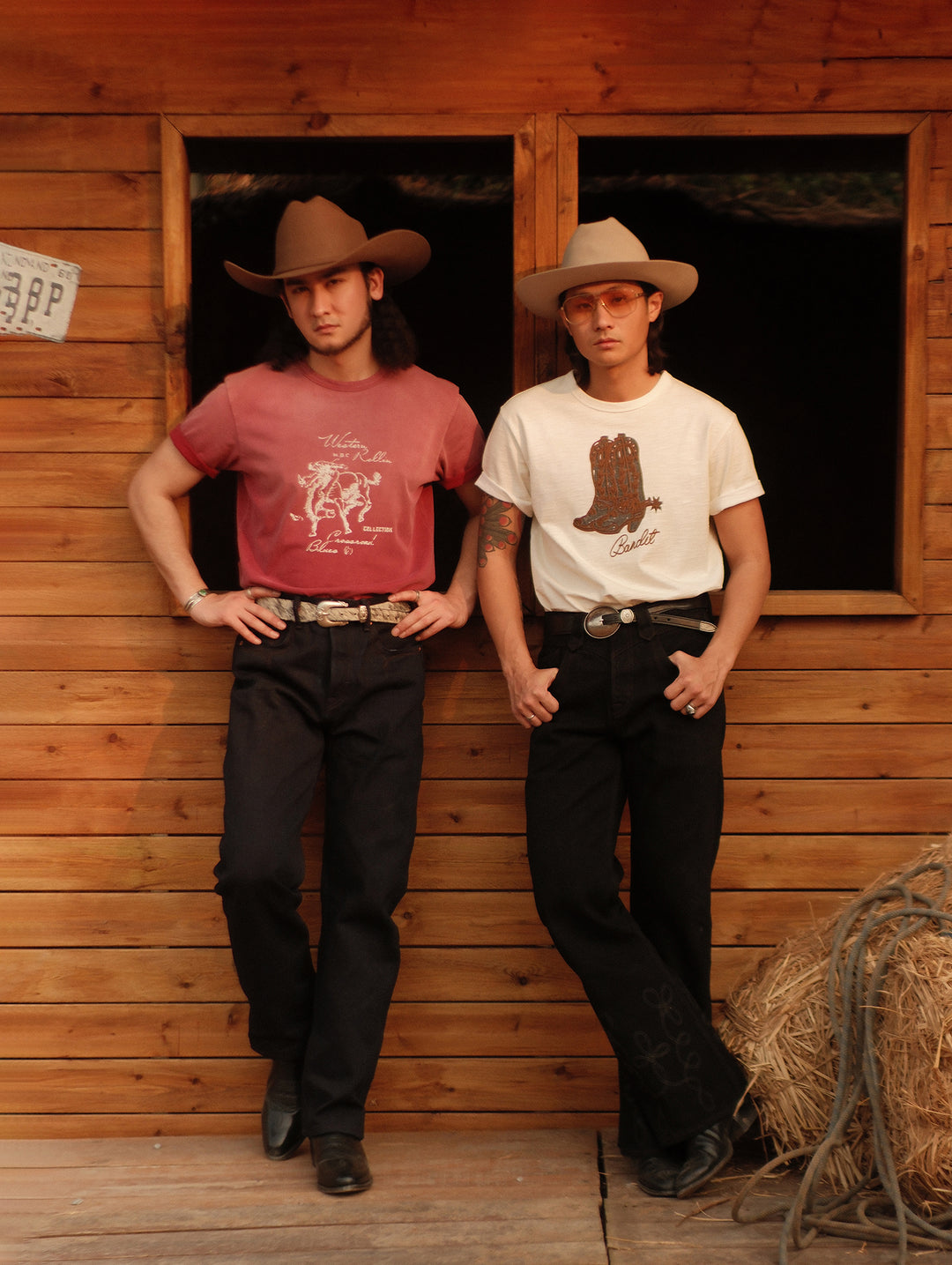 Western Series Sun-Faded Washed Racing T-shirt