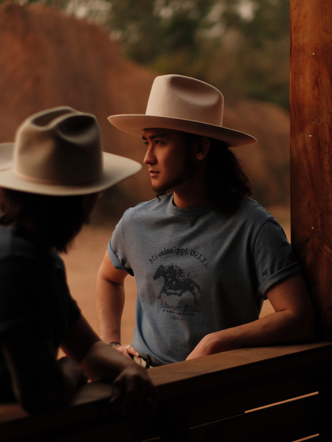 Blue Heather T-shirt-Light blue