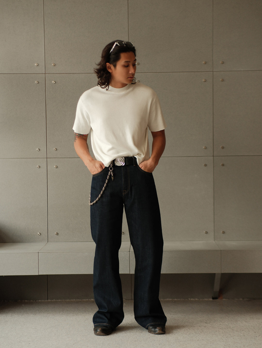 Cooling Series A-line jeans-Indigo