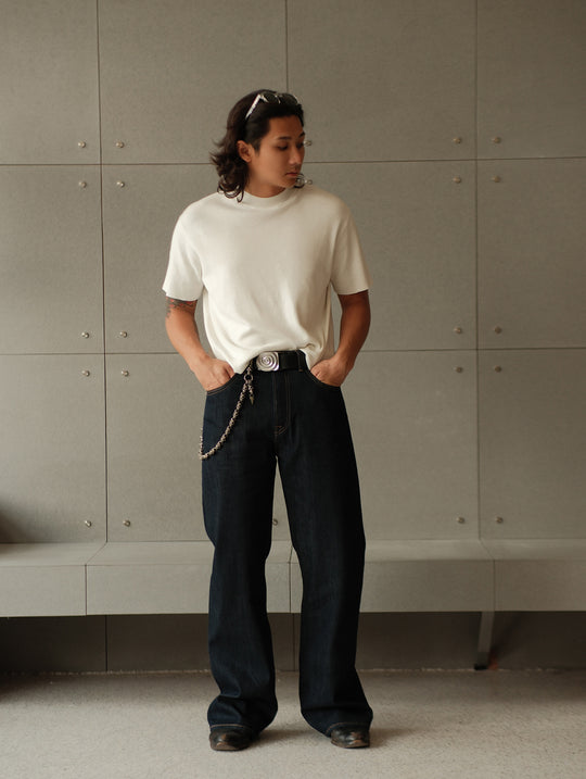 Cooling Series A-line jeans-Indigo