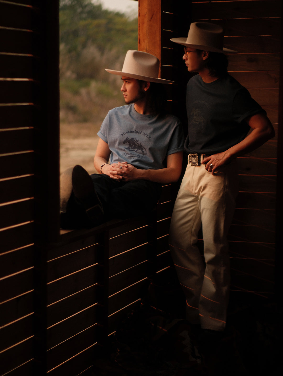 Blue Heather T-shirt-Light blue