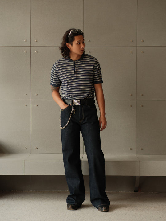 Cooling Series A-line jeans-Indigo