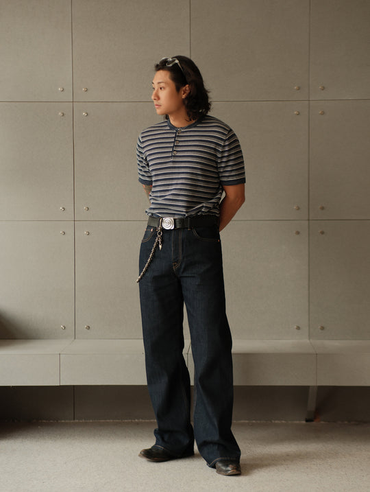 Cooling Series A-line jeans-Indigo