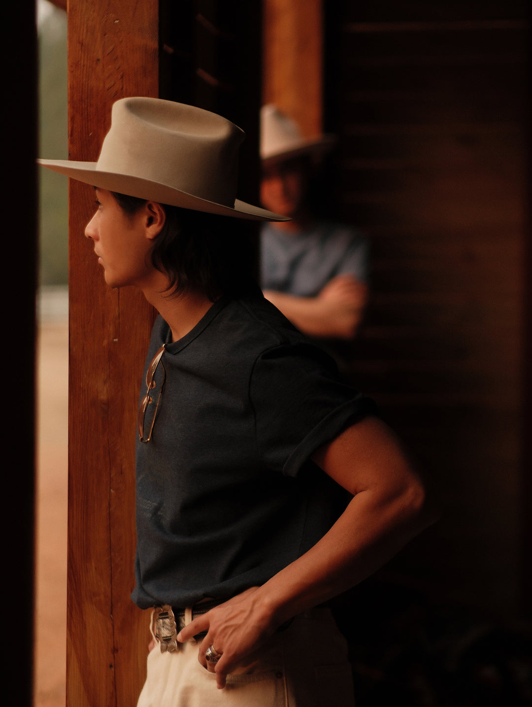 Blue Heather T-shirt-Dark blue