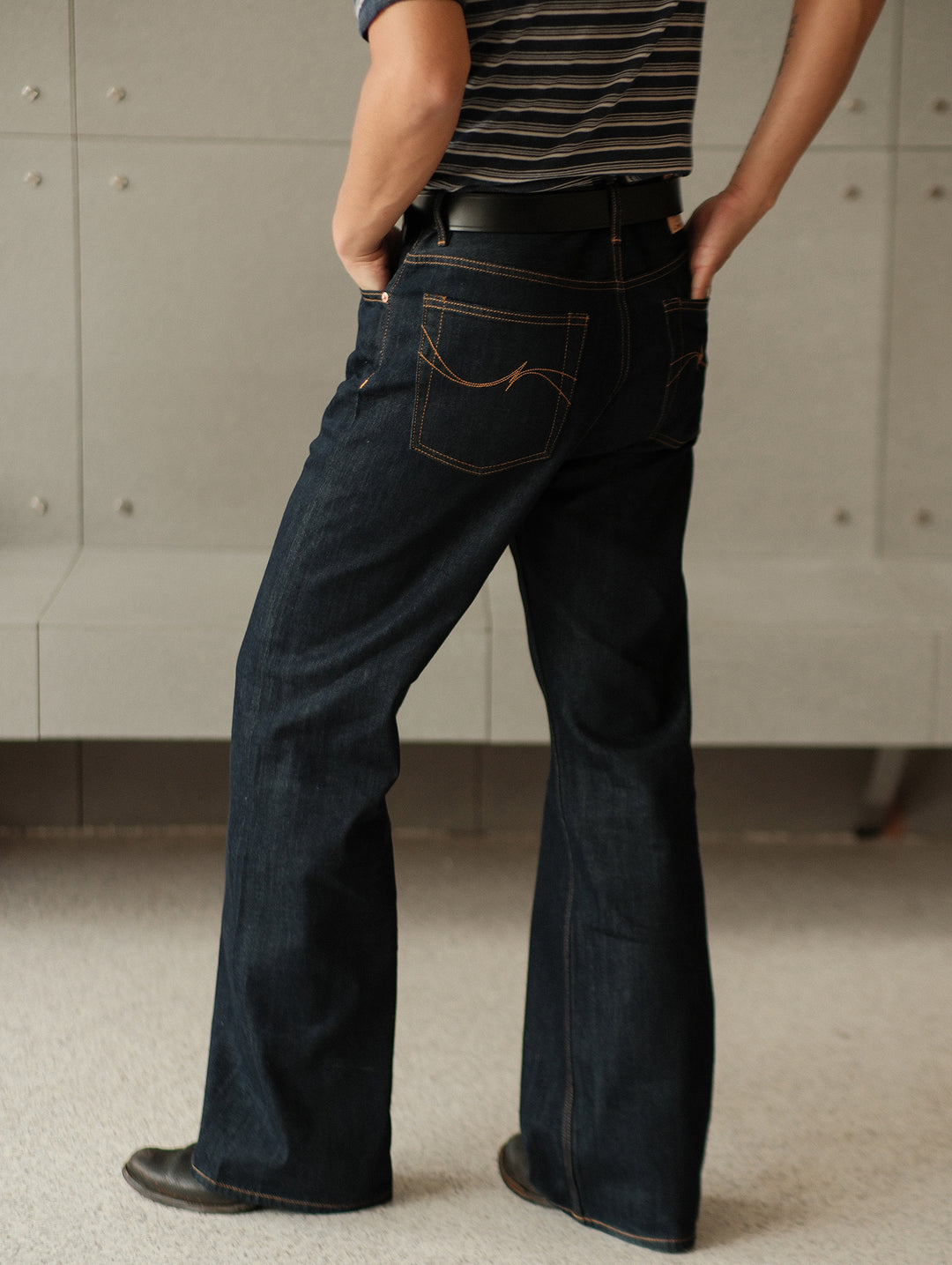Cooling Series A-line jeans-Indigo