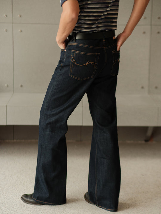 Cooling Series A-line jeans-Indigo