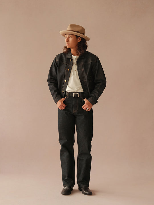 Glass Bead Rivet Belt-Black