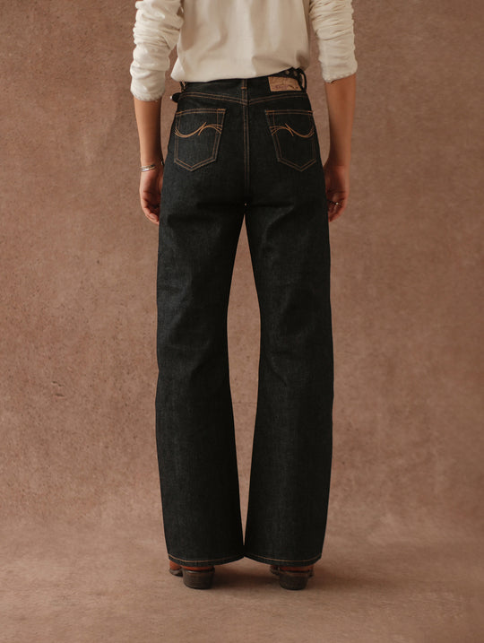 15oz Monroe II Flared jeans-Black Indigo