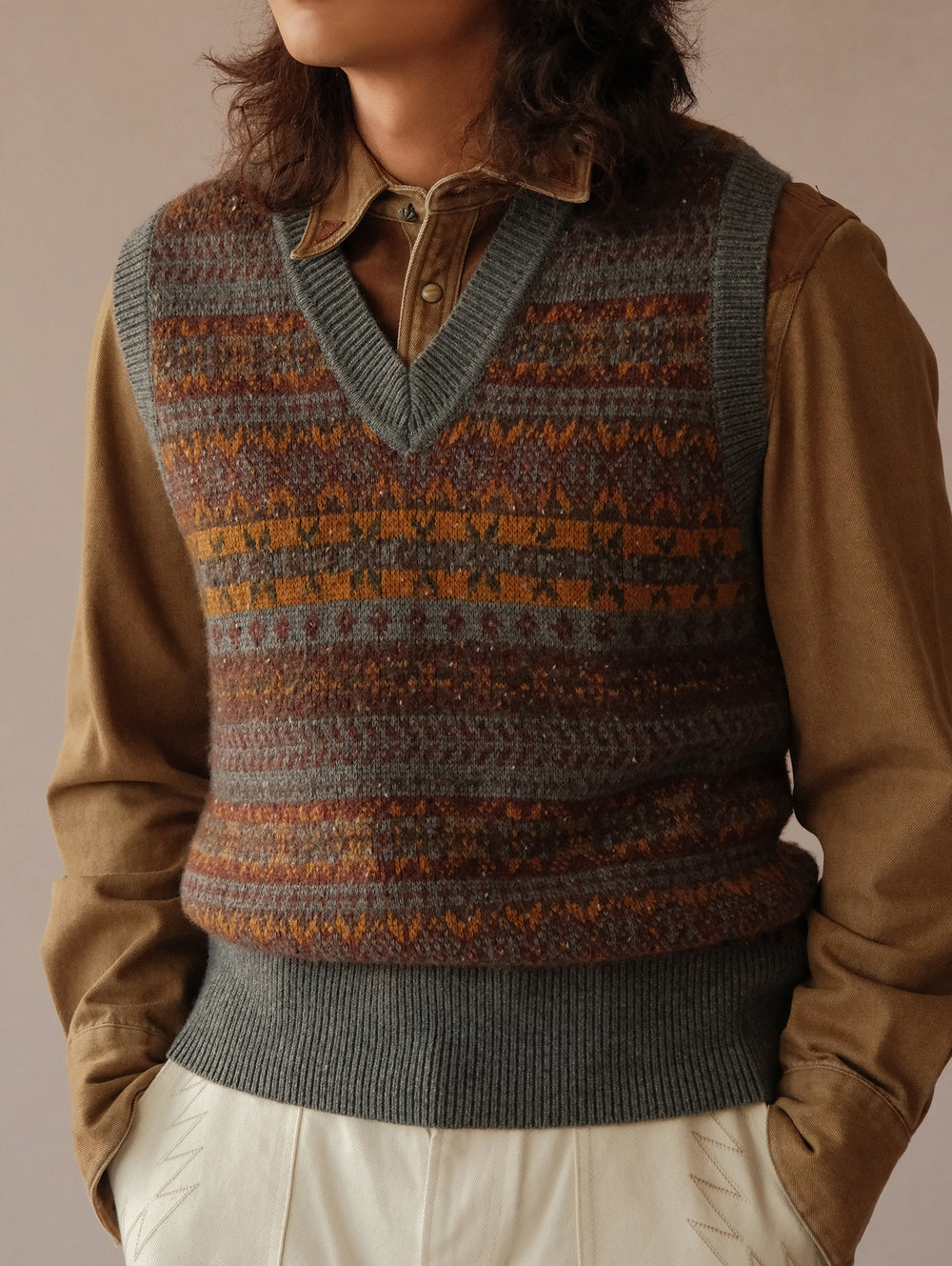 Fair Isle Knit Vest