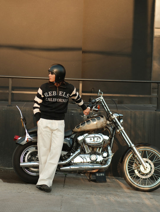 Prisoner Striped Racer Sweatshirt