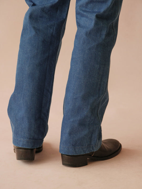 Claessen™ Blue "Planetary Tears Blue" Straight-Leg Fatigue jeans