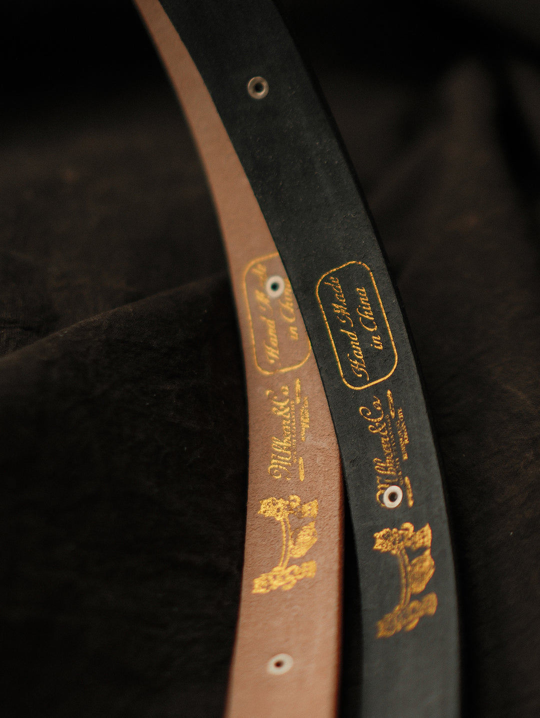 Glass Bead Rivet Belt-Black