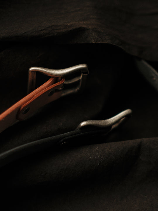 Glass Bead Rivet Belt-Black