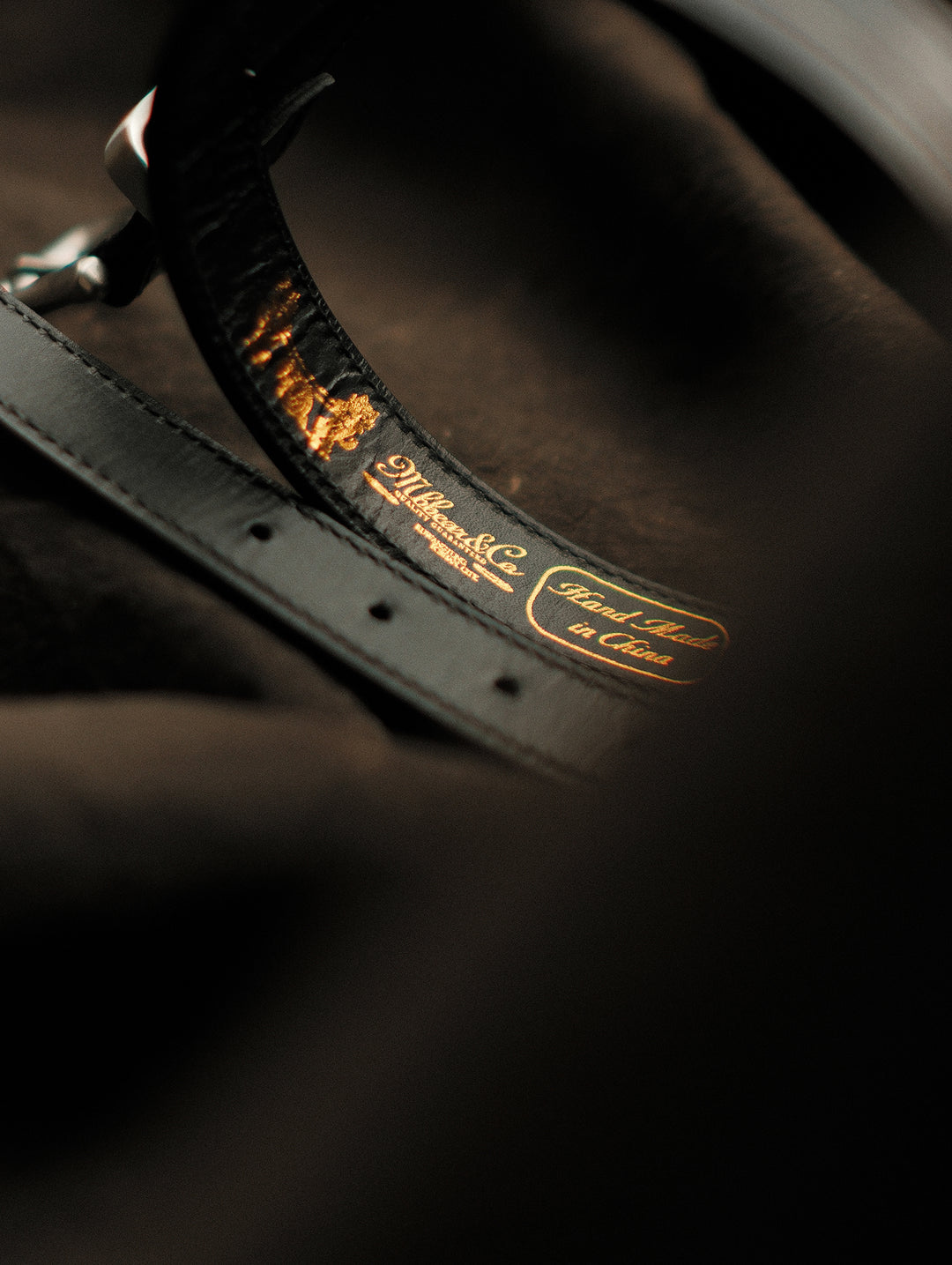 Alligator Bamboo-joint Patterned Embossed Belt-Stainless Steel Buckle-Black